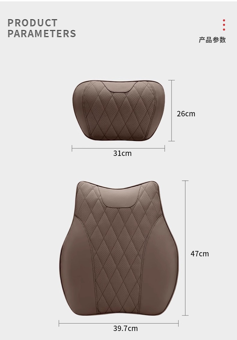 Suitable for Mercedes-Benz, Bmw and Audi Cars, Comfortable Headrest, Lumbar Support, Neck Pillow, Universal High-End Interior Supplies for All Seasons