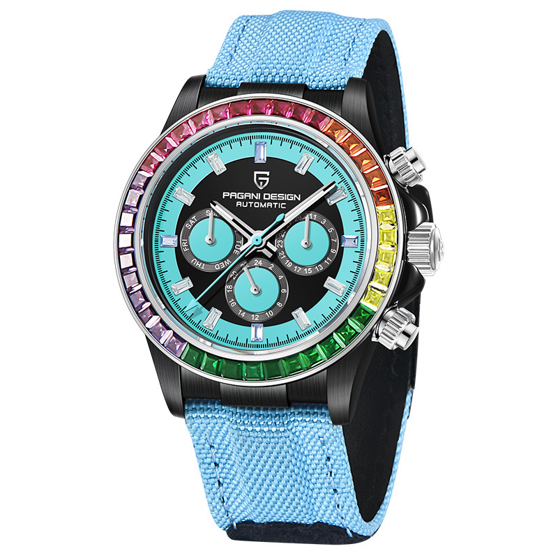 Bojiani Pagani designPD-1732 reloj de hombre reloj mecánico automático de acero inoxidable impermeable reloj hueco