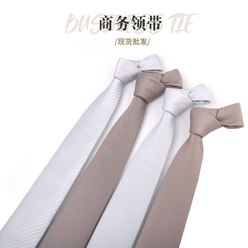 Black gray champagne tie men's fine twill silk Rubik's cube light plate small wave suit hand tie wholesale