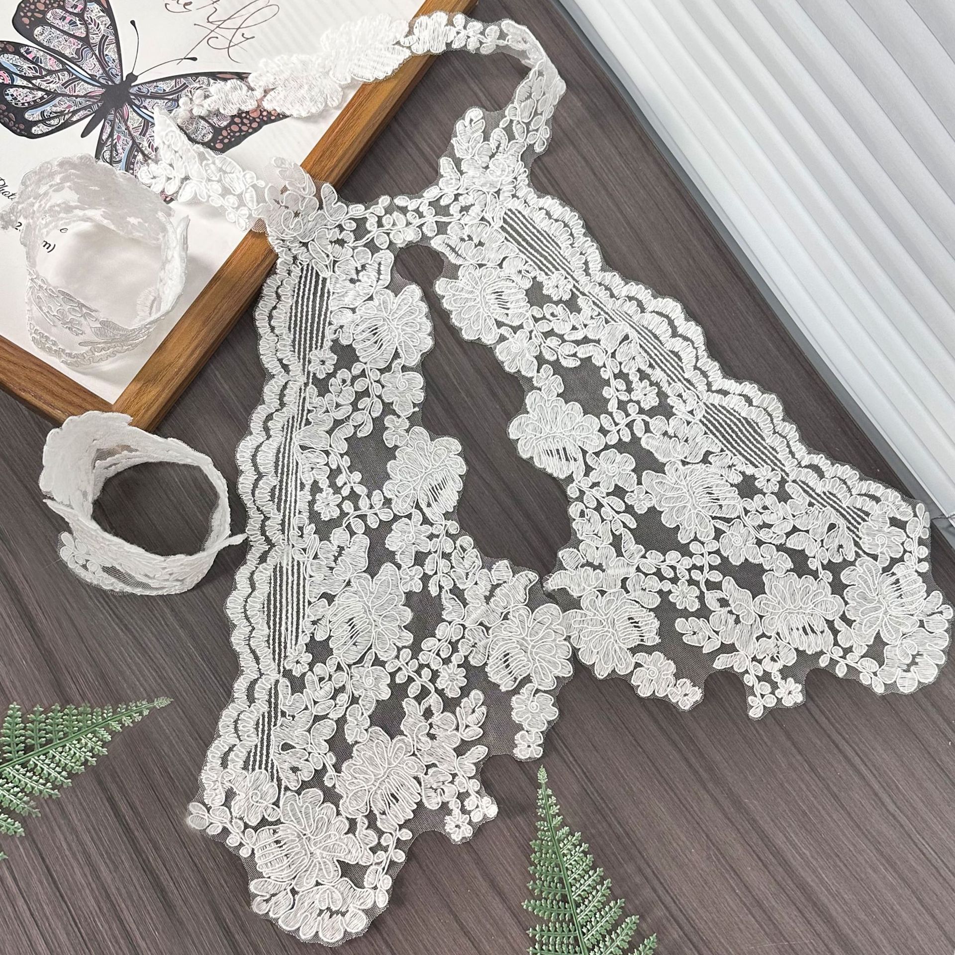 Tiempos delgados de encaje coreano de estilo universal in vestido de ropa de estilo camisa accesorios de decoración DIY joyas image 3