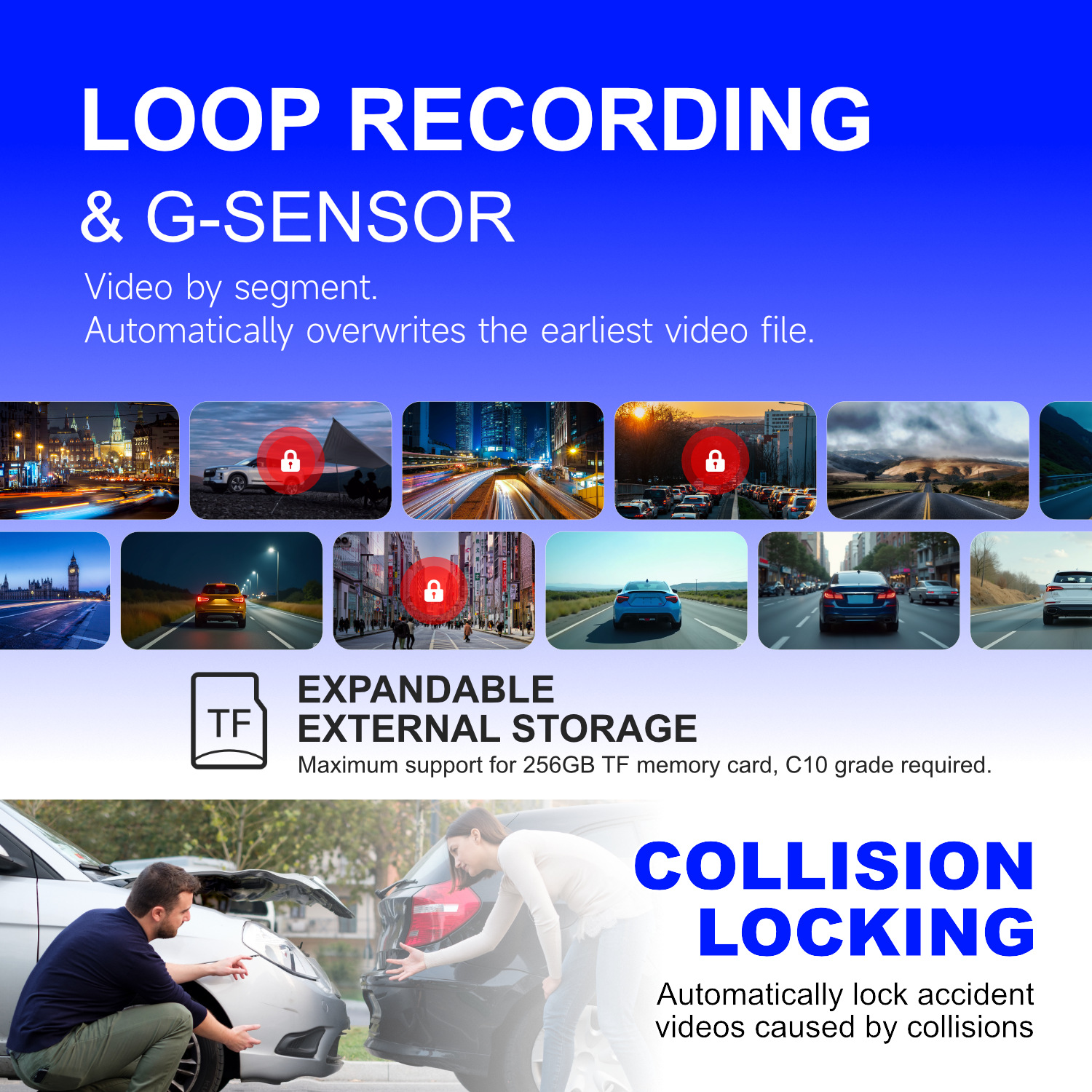 Dual-lens 10inch full-screen carplay night vision metal casing streaming rearview mirror dashcam