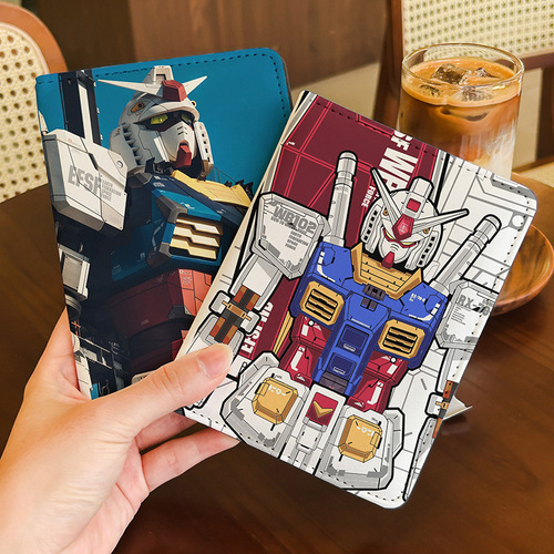 High Quality Gundam Boy Cartoon Passport Holder, Identity Card Case, Multi-functional Card Holder, Travel Abroad Portable Storage