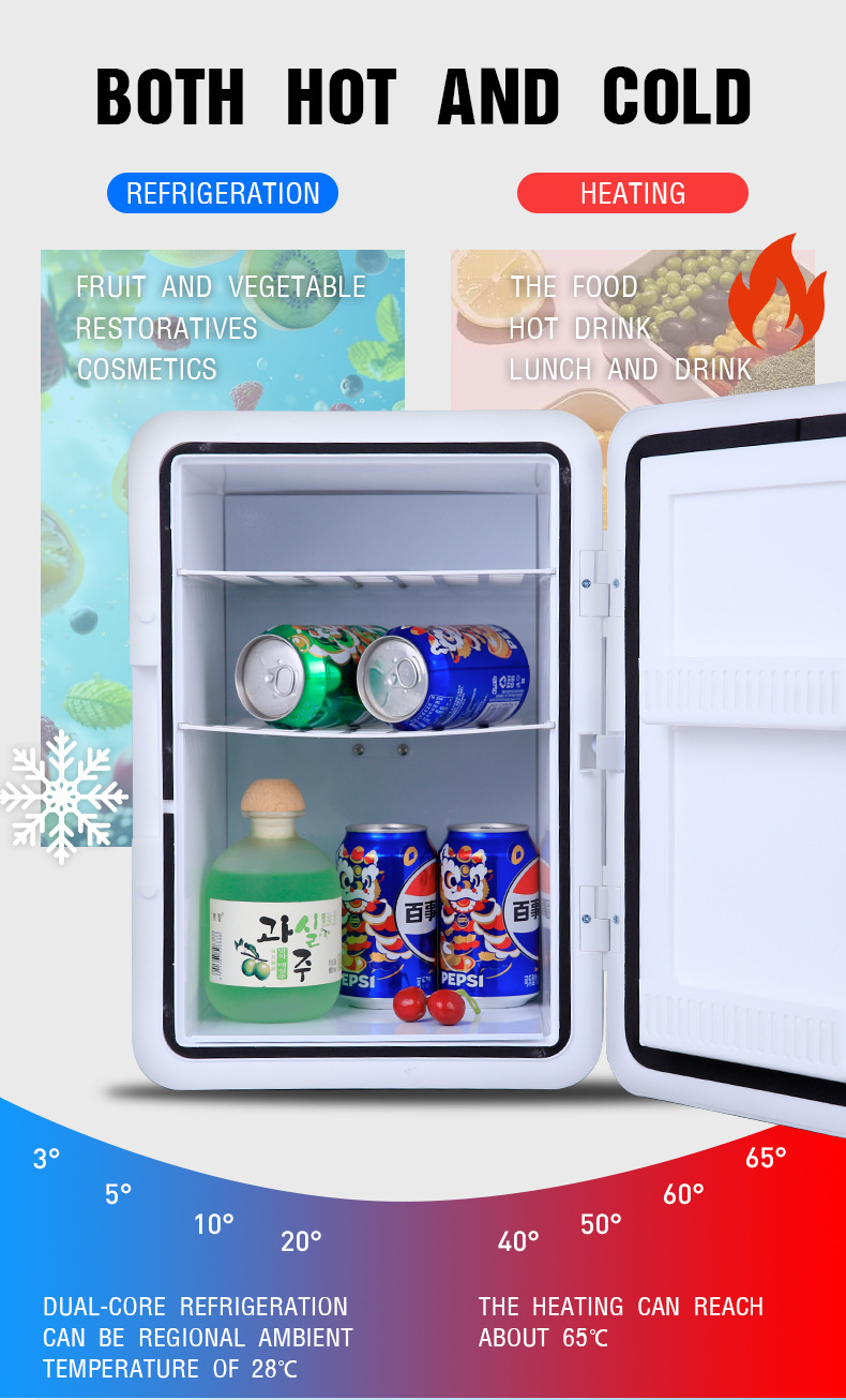 Cross-Border Xia Xin Mini Refrigerator 8L Small Household Dormitory Refrigeration Car Home Dual-Purpose Student Car Refrigeration and Preservation