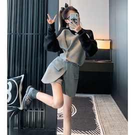 休闲时尚套装女秋季年新款小个子洋气时髦减龄卫衣短裤两件套