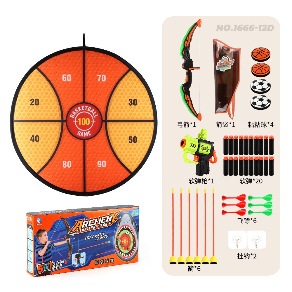 Ocio infantil indoor y exterior tiro con arco y flecha objetivo competición deportiva dardo velcro juguetes deportivos
