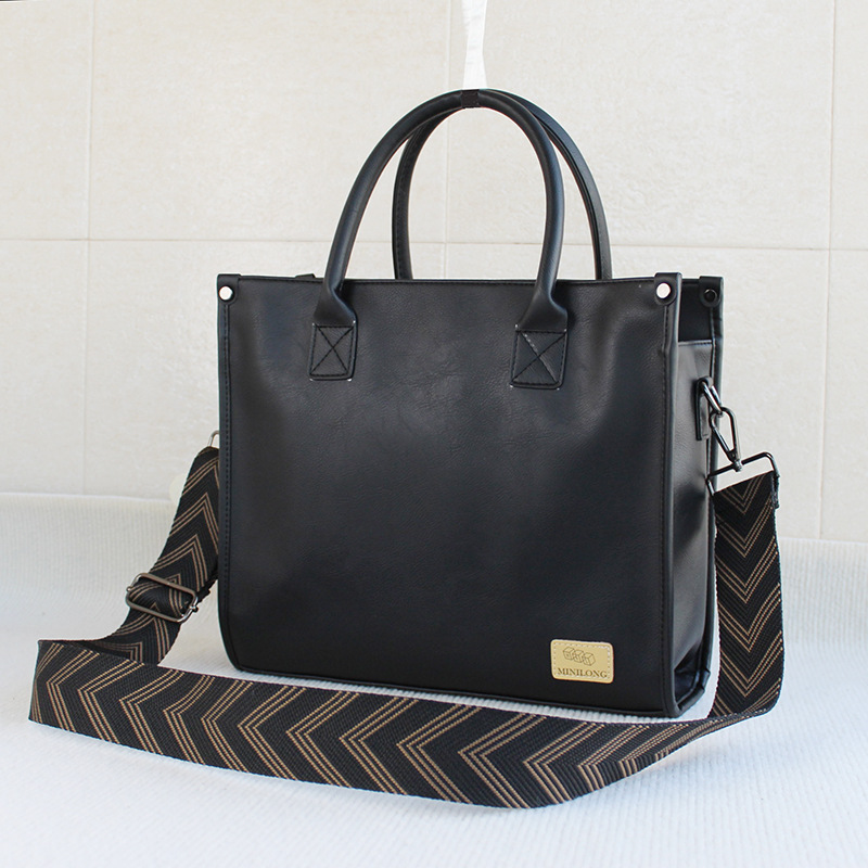 트렌디 한 브랜드 캐주얼 어깨 가방 남성용 크로스 바디 백 핸드백 13 인치 컴퓨터 가방 서류 가방 유행 대용량 파일 가방