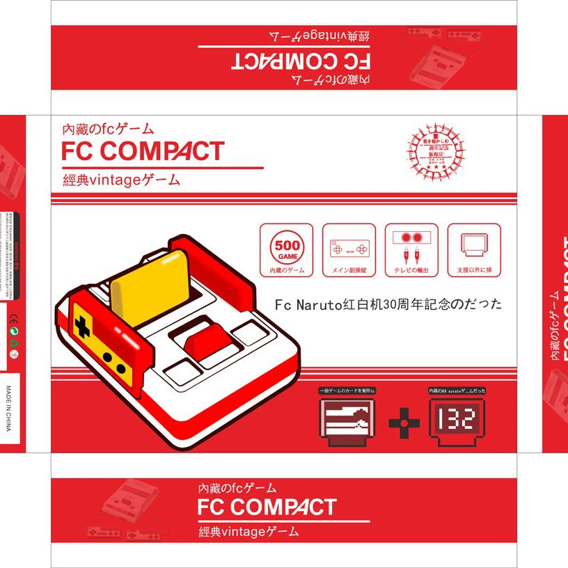 Фабрика прямых продаж 8 бит NES Домашний телевизор игровая приставка FC вставка классическая красно-белая машина встроенная классическая игра 500