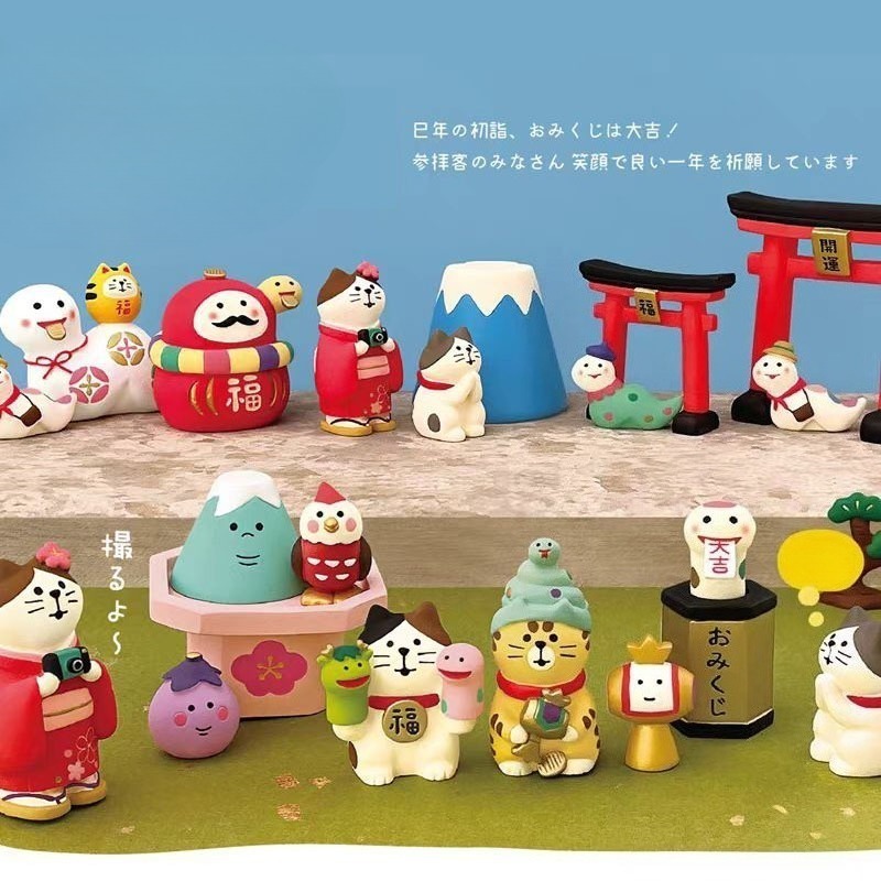 새해 뱀 년 장식품 ZAKKA 일본 고양이 INS 크리 에이 티브 유행 장식 선물 DIY 수지 공예 장식품