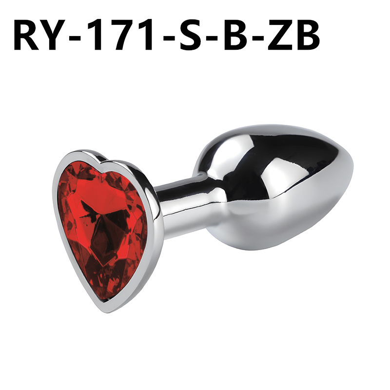 Corazón de metal plug anal back patio para usar artículos sexuales dilatadores coquetear al por mayor SM artículos sexuales para adultos