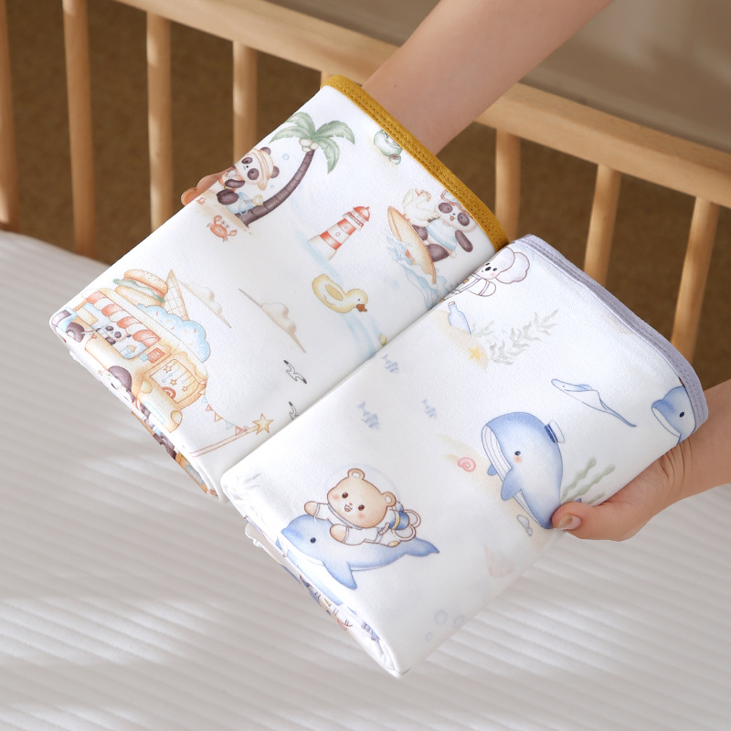 Pure Cotton Newborn Swaddle Baby Anti-Startle Swaddle Summer Thin Blanket Baby Class a Swaddle Sheet