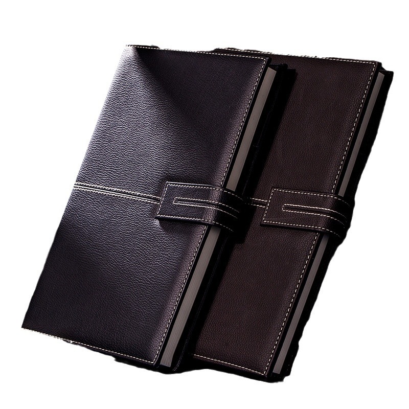 Deli 3344 libro de cuero 16K cuaderno de negocios simple Bloc de notas reunión Libro de grabación suministros de oficina