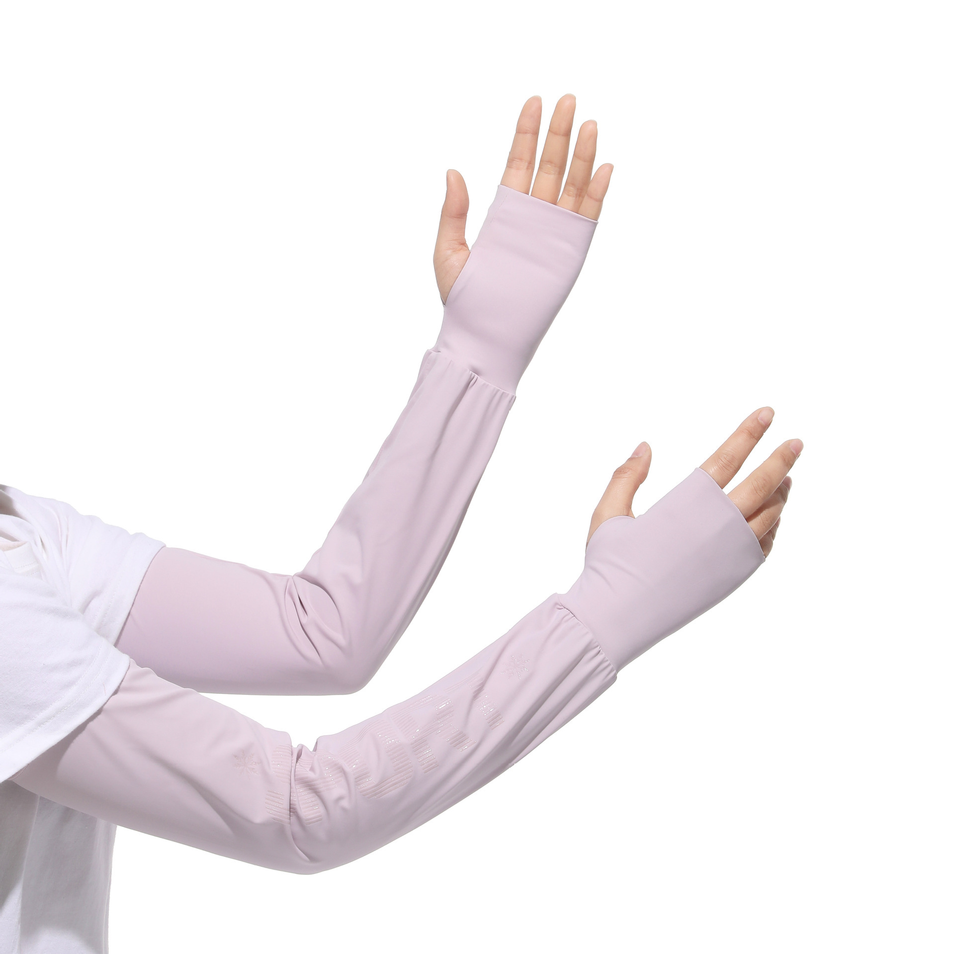 Protección solar manga de hielo para mujer protección solar oversleeve protección UV cambio de color verano delgado transparente suelto extendido seda de hielo conducción