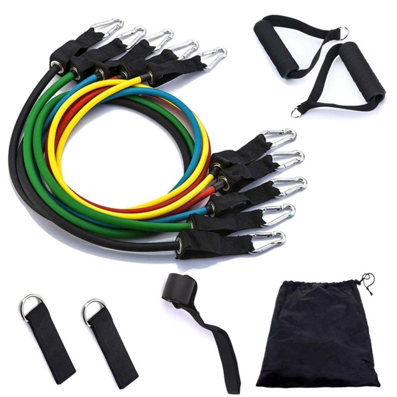 Фитнес-трос 11 комплектов 100 фунтов ремень сопротивления тяни многофункциональный набор куриных глаз CG1040