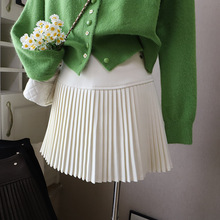 [比正]2025秋冬新韩版高腰显瘦小个子减龄百搭百褶半身短裙女5354