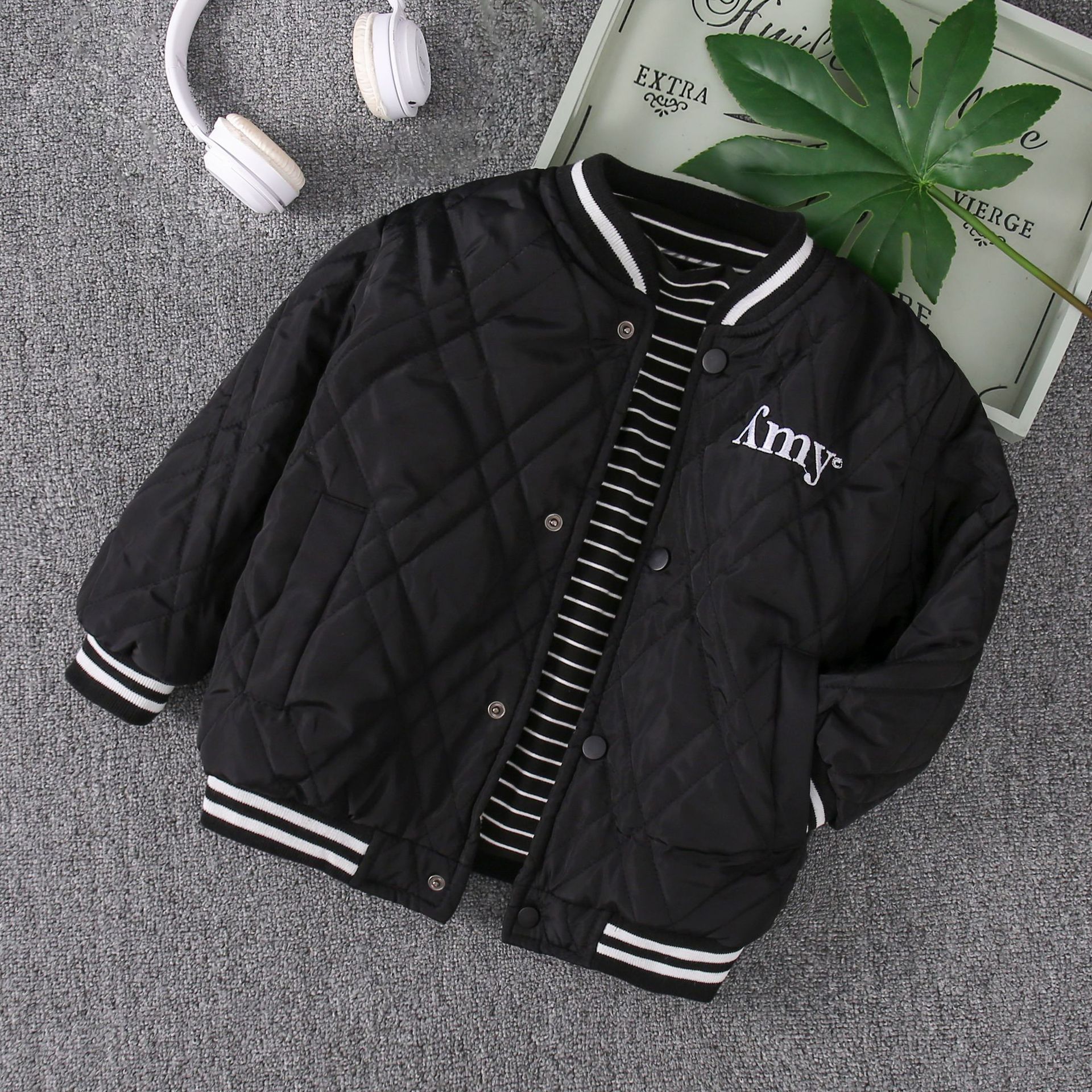 Capa de algodón para niños, chaqueta de invierno, chaqueta de lana, uniformes escolares para niños y niñas, chaqueta de béisbol caliente