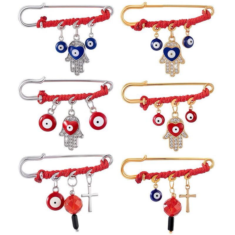 Devil's Eye Brooch Women's Casual Palm Pin Creative Eye Cross Pendant Blue Eyes Love Brooch Devil's Eye Brooch Women's Casual Palm Pin Creative Eye Cross Pendant Blue Eyes Love Brooch