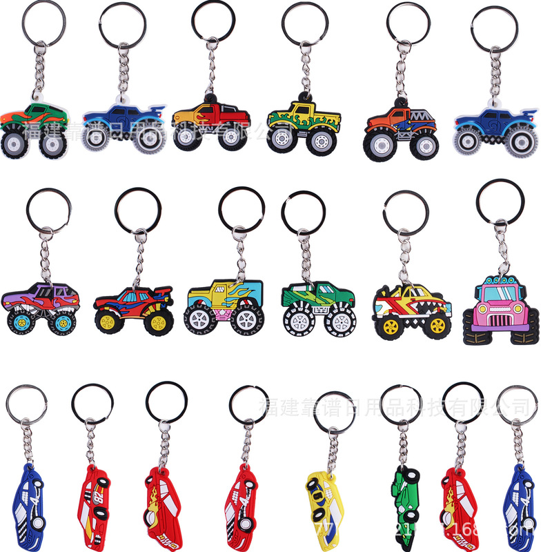 Truck racing fashion keychain spot wholesale cross-border dedicated straw patch stickers car pendant pendant