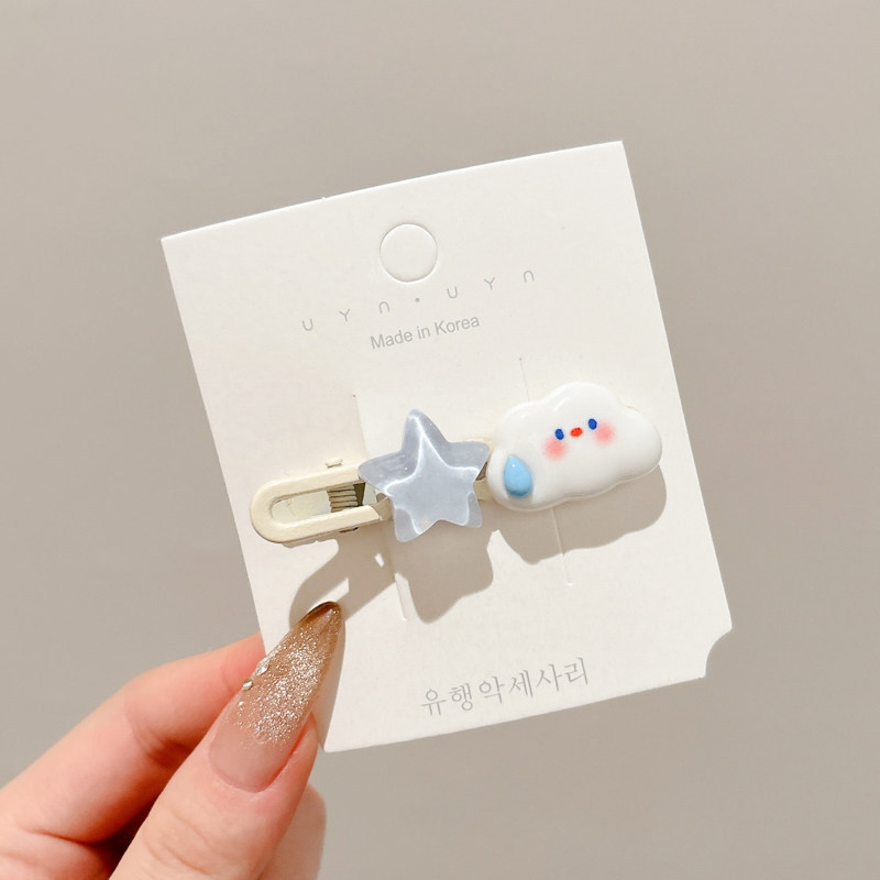 1# cloud & star bobby pin