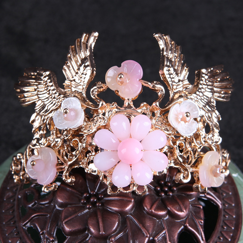 儿童汉服头饰古风发冠发簪套装唯美步摇配饰古代少女发髻束发头冠|ms