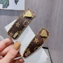 法式侧边印花复古刘海夹