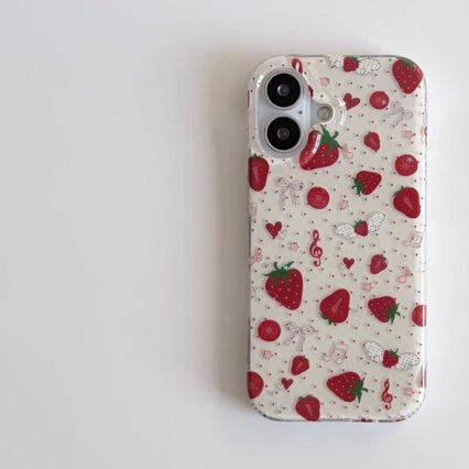 Ins Style Strawberry Suitable for iPhone 17 Pro Max Apple 16 Pro Phone Case New Model 15P1413 Double-Layer Imd Ins Style Strawberry Suitable for iPhone 17 Pro Max Apple 16 Pro Phone Case New Model 15P1413 Double-Layer Imd