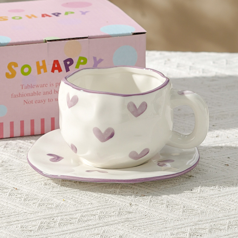 Taza de café de cerámica de alta calidad, taza de café de la tarde, esmalte de color, estilo chino, estilo retro coreano, hogar