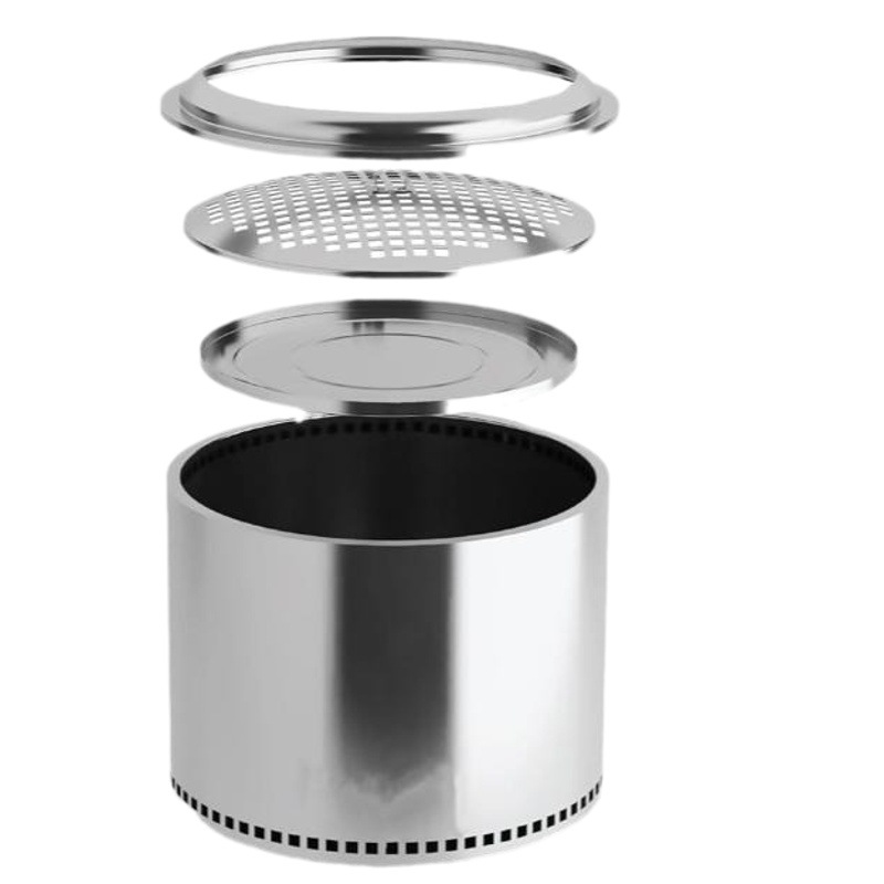 Outdoor Camping Wood Stove Large Integrated Stainless Steel Smoke-Free Stove Campfire Stove Courtyard Smokeless Barbecue Stove