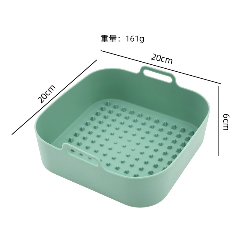 メーカーの空気フライヤーのシリカゲル焼き皿家庭用焙煎焼き皿フライヤーのシリカゲルパッドは円形焼き皿卸売りを洗浄しやすい|undefined