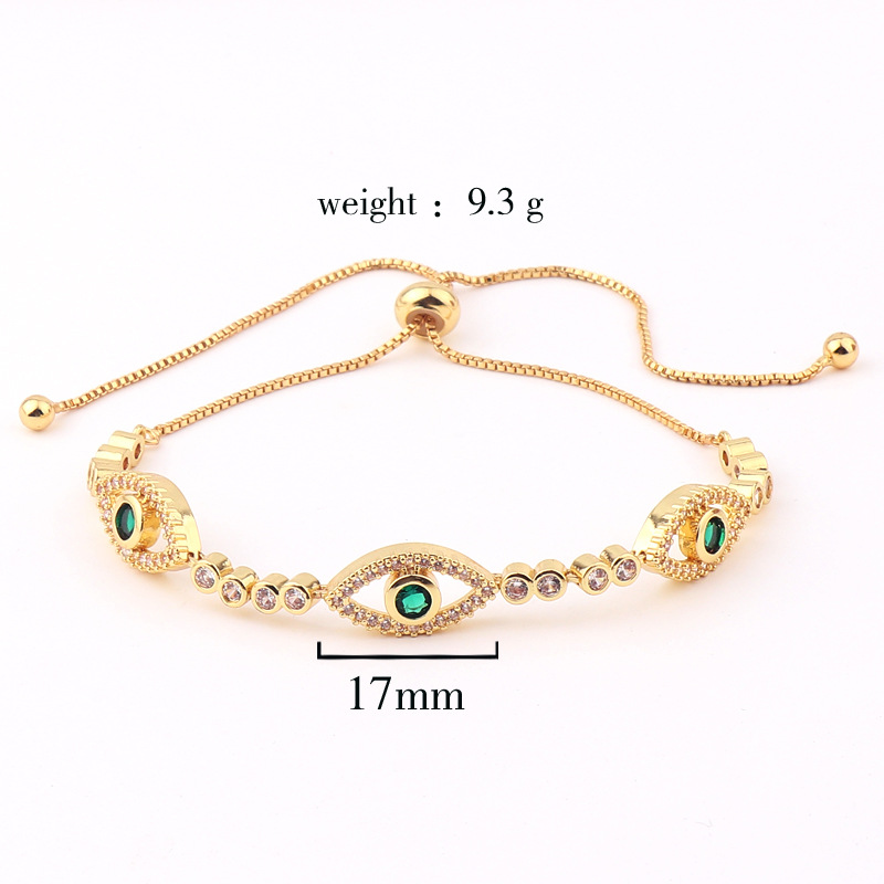 Fashion Eye Copper Bracelets Inlay Zircon Copper Bracelets