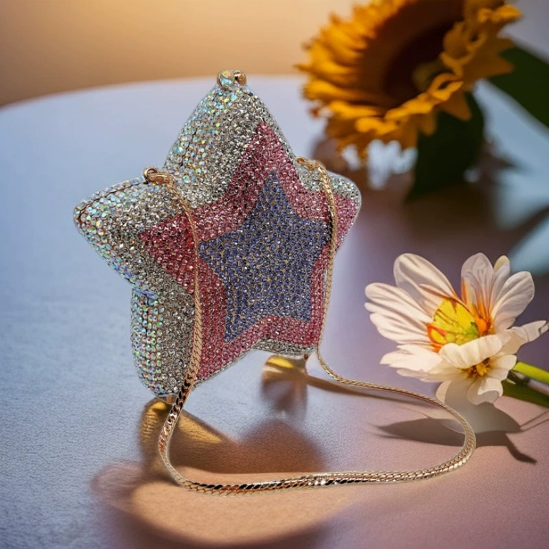 Строго отобранный новый набор Star Diamond Dinner Banquet Diamond Hand-Handed женская сумка клатч со стразами