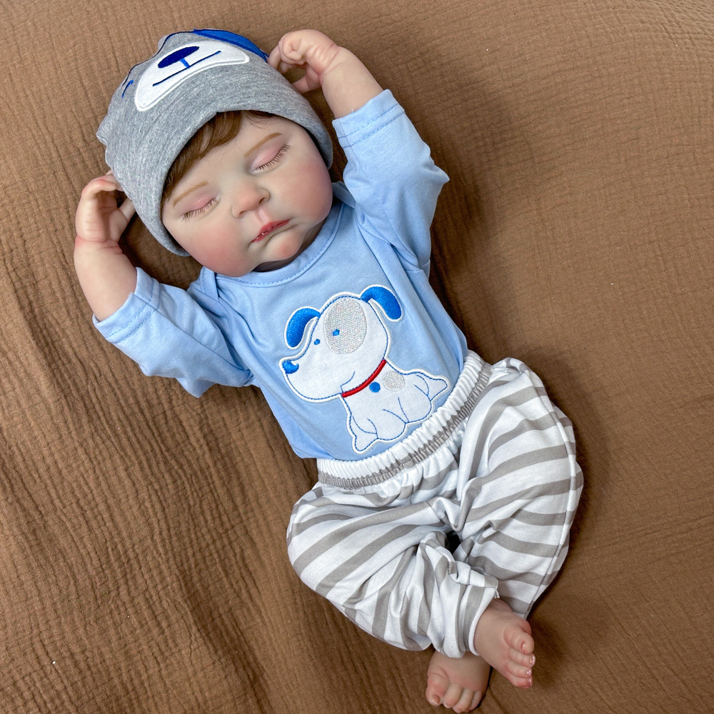 Muñeca renacida, muñeca de color rosa, muñeca de simulación de 20 pulgadas, muñeca de comercio electrónico, muñeca de vacaciones.