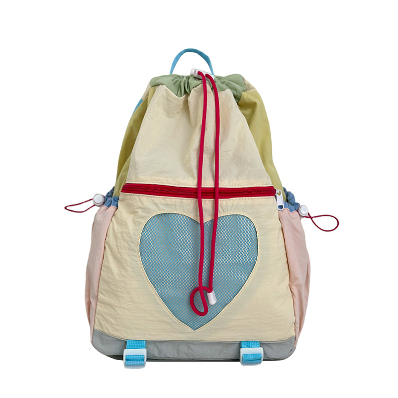 Mochila coreana de gran capacidad para niños y niñas dulce amor extranjero cuerda de dibujo bolsas escolares de niños bolsas de viaje de moda
