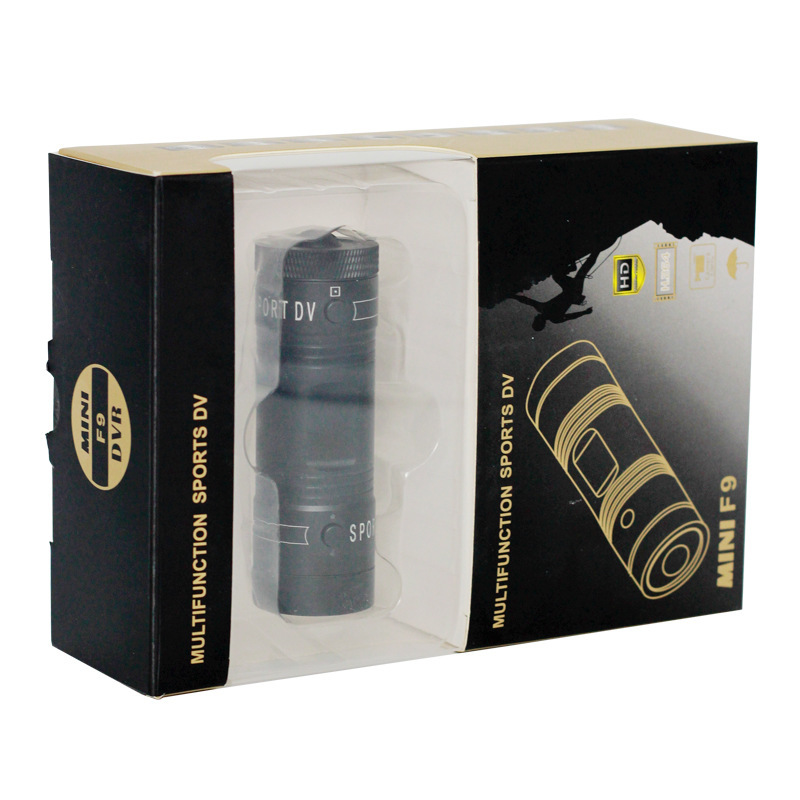 Venta caliente HD cámara de deportes al aire libre F9 bicicleta motocicleta impermeable grabadora de vídeo al aire libre