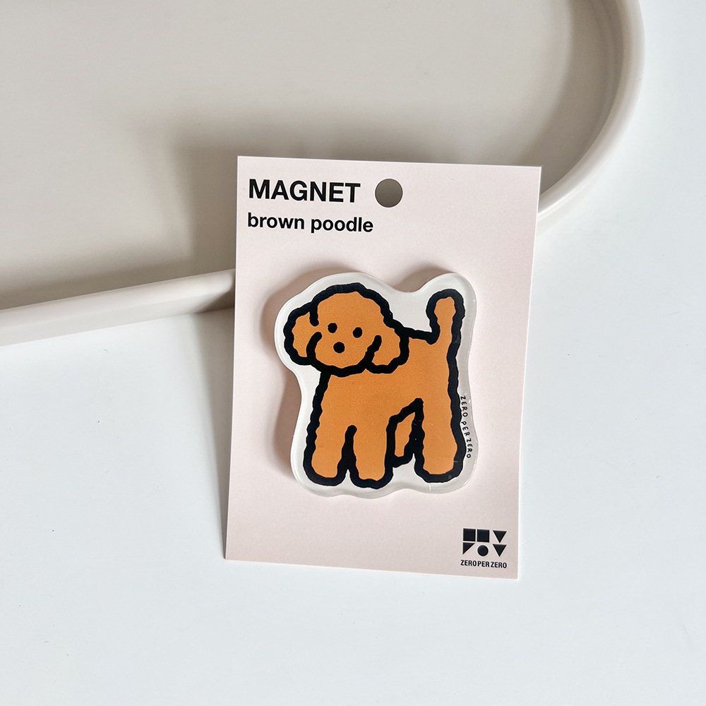 Corea del Sur zeroperzero familia ilustración de padres e hijos pegatinas de refrigerador acrílico imán magnético pegatinas de fotos