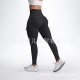 Spot brocade double-sided -7 yards European and American pocket overalls fitness pants women's high elastic tight yoga pants quick-drying running pants