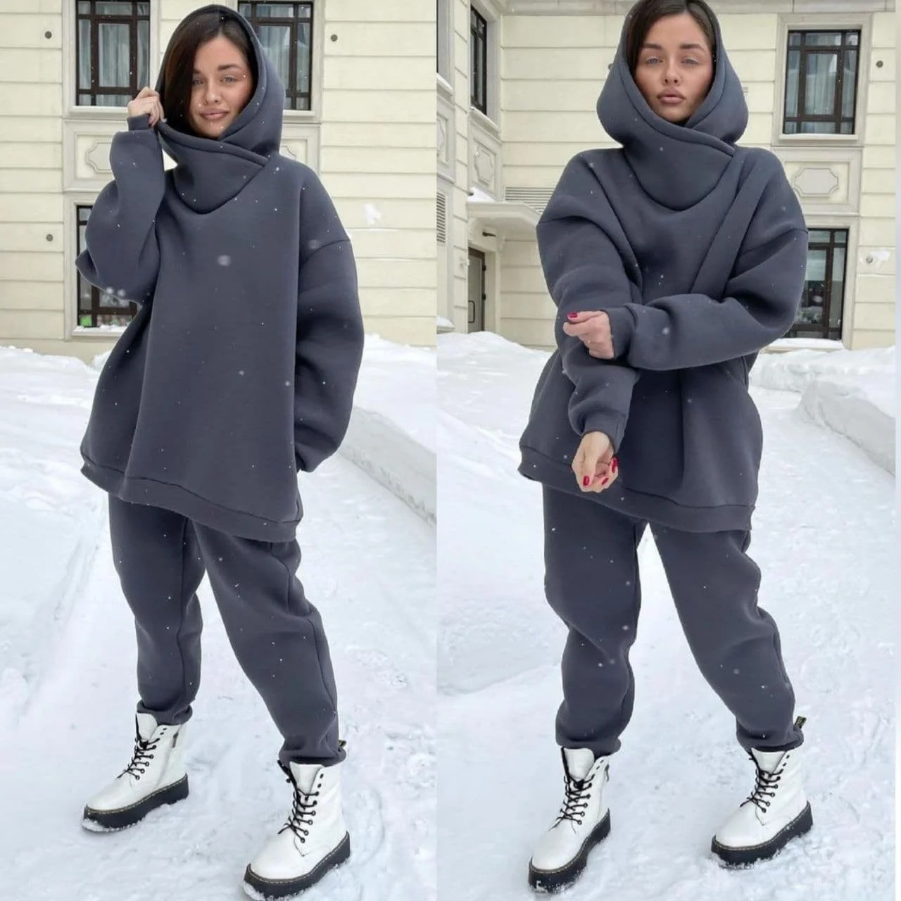 Women's fashion casual sweatshirt set two-piece set_voghion.com