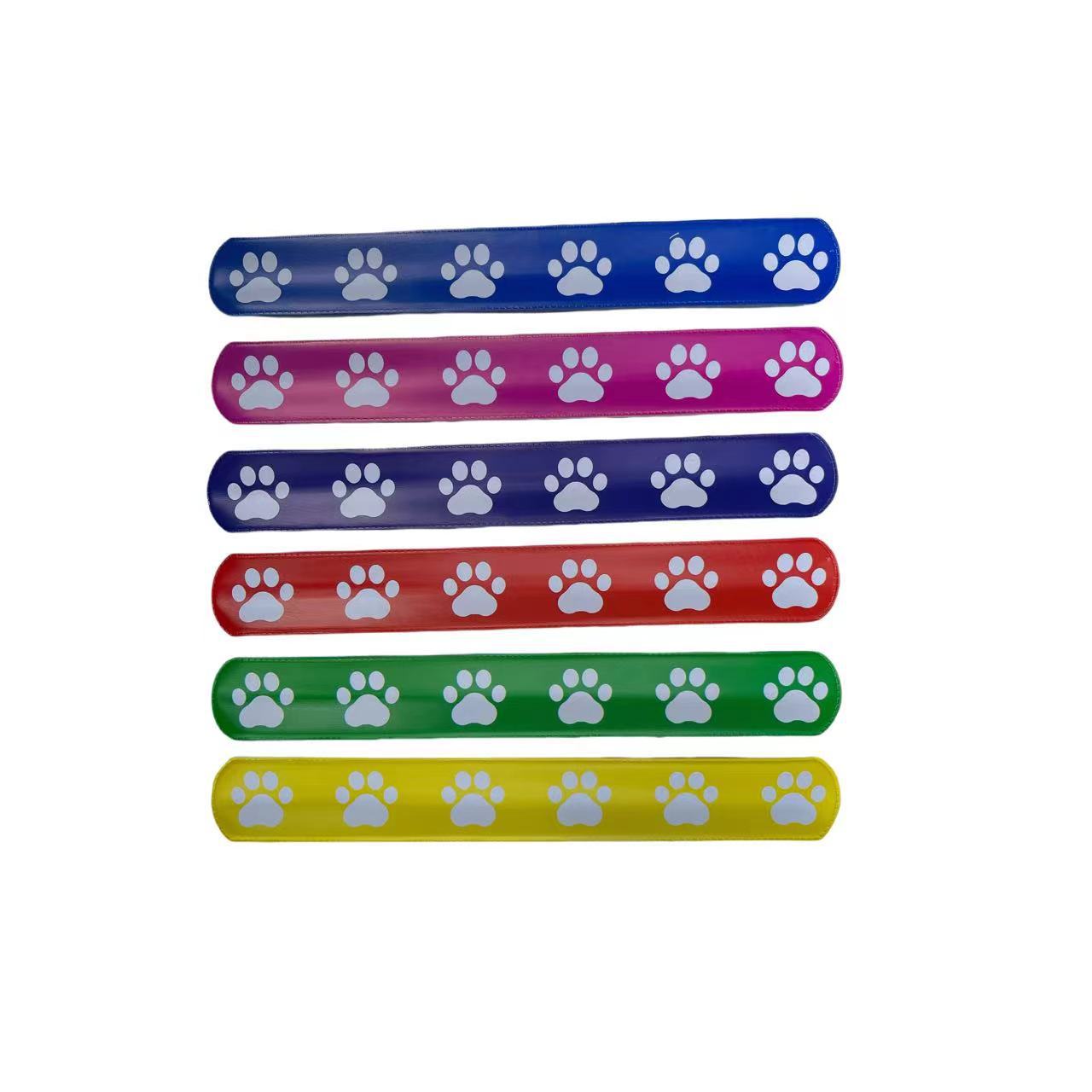 Fábrica de nuevo 6 colores de PVC patas batida anillo patrón de pata de gato transfronterizo pulsera collar de brazalete