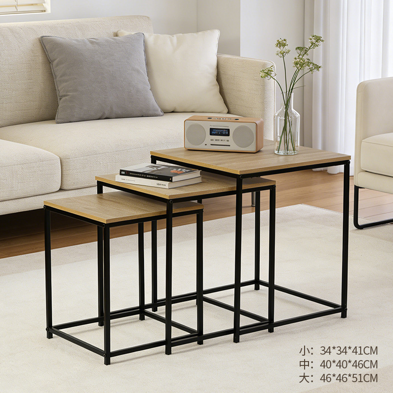 Sofá de estilo industrial americano sala de estar varios armarios laterales casero pequeño tipo simple cuadrado armario de doble capa de hierro forjado image 17
