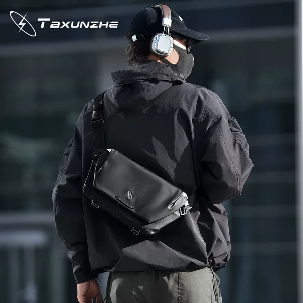 Cross-Border Crossbody Bag for Men, New Style Shoulder Bag, Casual Cycling Bag, Trendy Chest Bag, Portable Backpack for Men