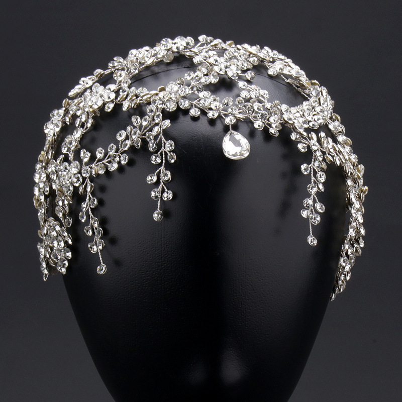 Nueva banda de pelo hecho a mano accesorios de cristal coreano accesorios de boda estilo princesa