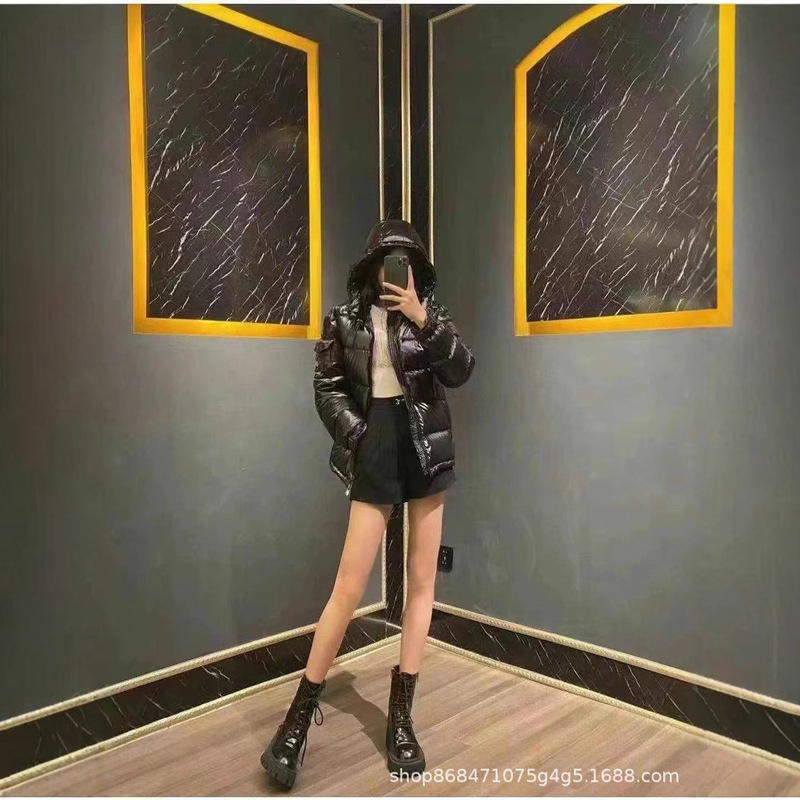 Putian High-End Matte Maya down Jacket for Men and Women with Three-Color Striped Tape Puffer Jacket Coat