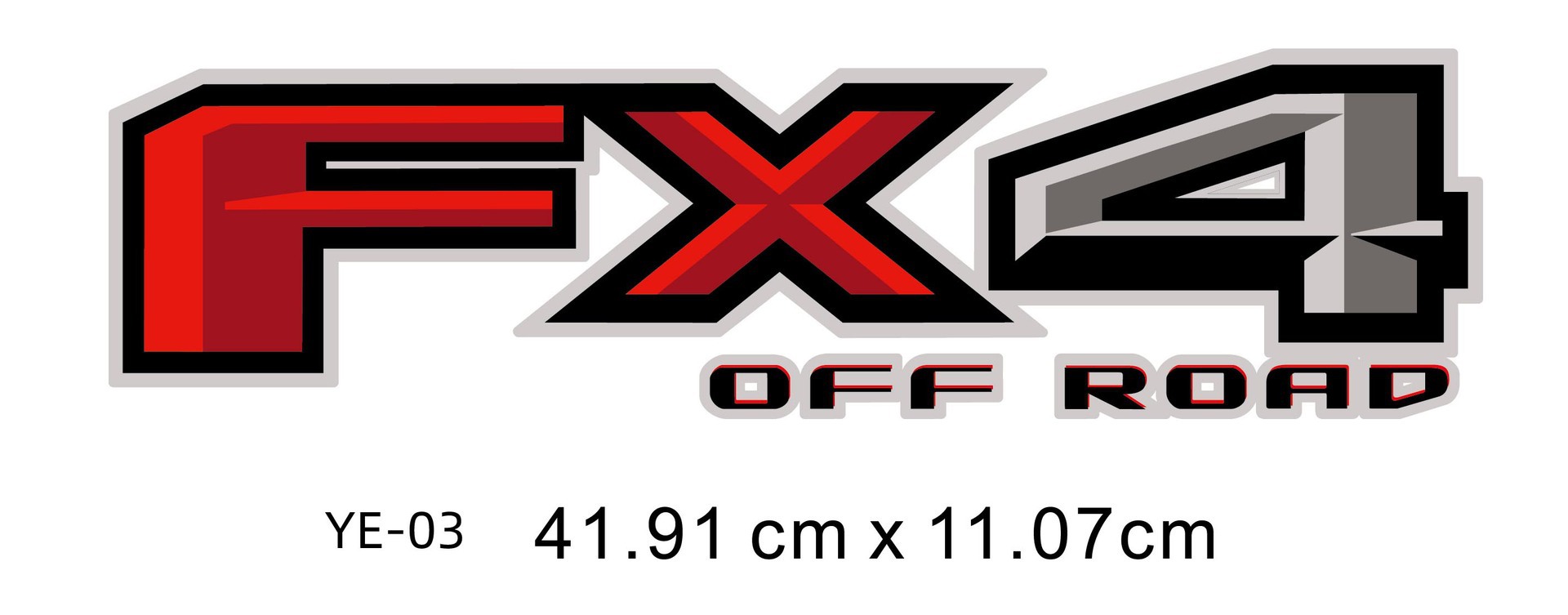 Comercio electrónico transfronterizo 4x4 pegatinas de coche todoterreno pegatinas de cola de coche modificadas FX4 calcomanías decorativas impresión en color de camión talla