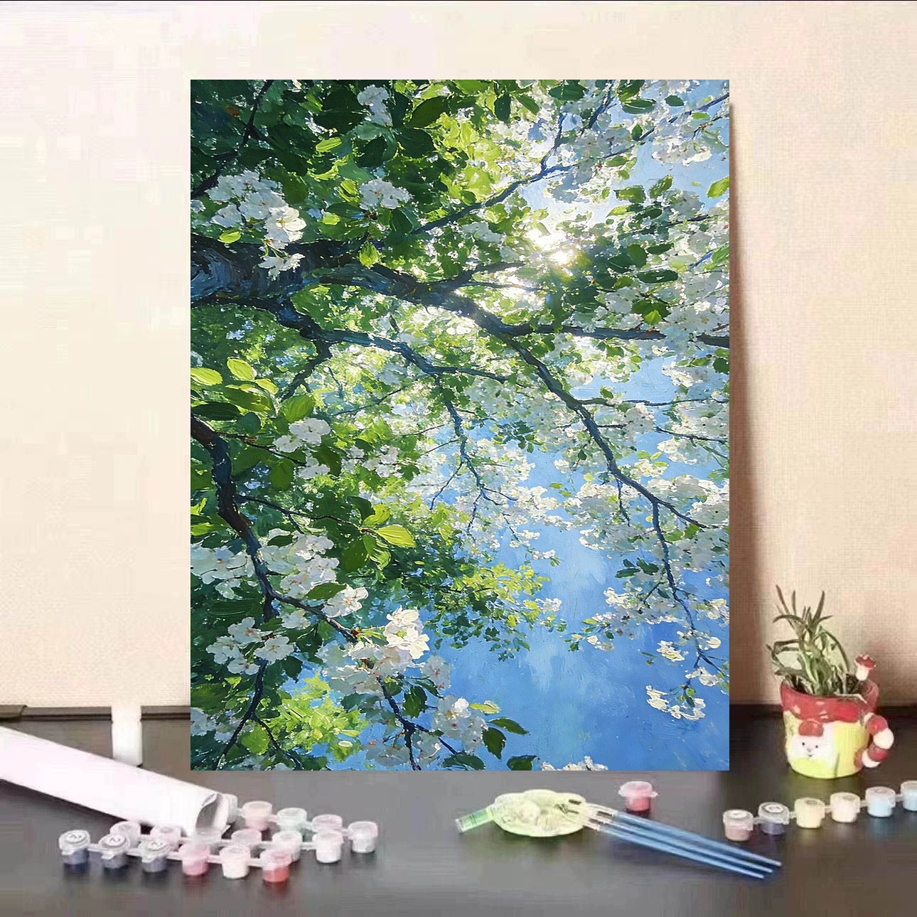 Pintura al óleo digital DIY paisaje floral pintada a mano pintada al óleo pintada decoración de la sala de estar pintada colgante de alta calidad pintura descomprimida image 65