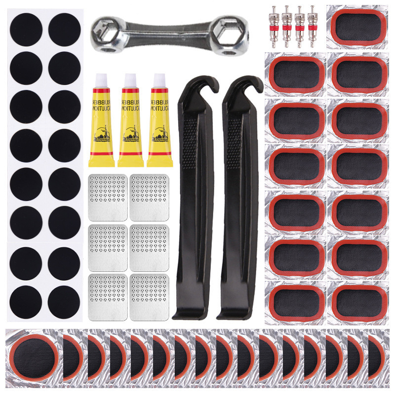 reparación rápida sin pegamento caja de herramientas de neumáticos de palanca en frío conjunto de herramientas de reparación de neumáticos de bicicleta