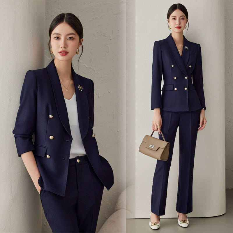 Оптовая цена бесплатная доставка 2024 новый весенний и осенний элитный костюм костюм женский профессиональный повседневный куртка для работы