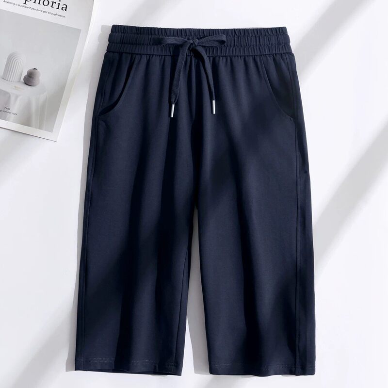 Summer thin cotton cropped pants for men, 2026 new model women's casual pants, summer sports pants, high-waisted 7-point pants Summer thin cotton cropped pants for men, 2026 new model women's casual pants, summer sports pants, high-waisted 7-point pants