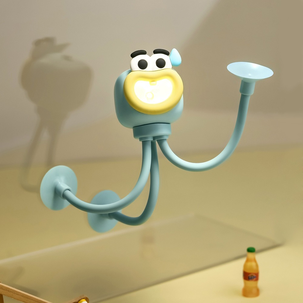 Mini lámpara nocturna de pulpo, LED, portátil y decorativa para dormitorio