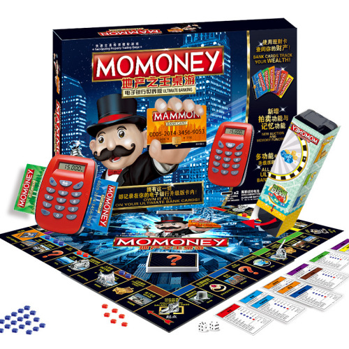 King of Real Estate Deluxe Strong Hand Chess Game Chess Oversized Children's World Journey Classic Adult Puzzle Board Game Cards