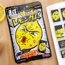 日本进口零食丸川超酸柠檬味口香糖酸味泡泡糖48g柯南星之卡比袋