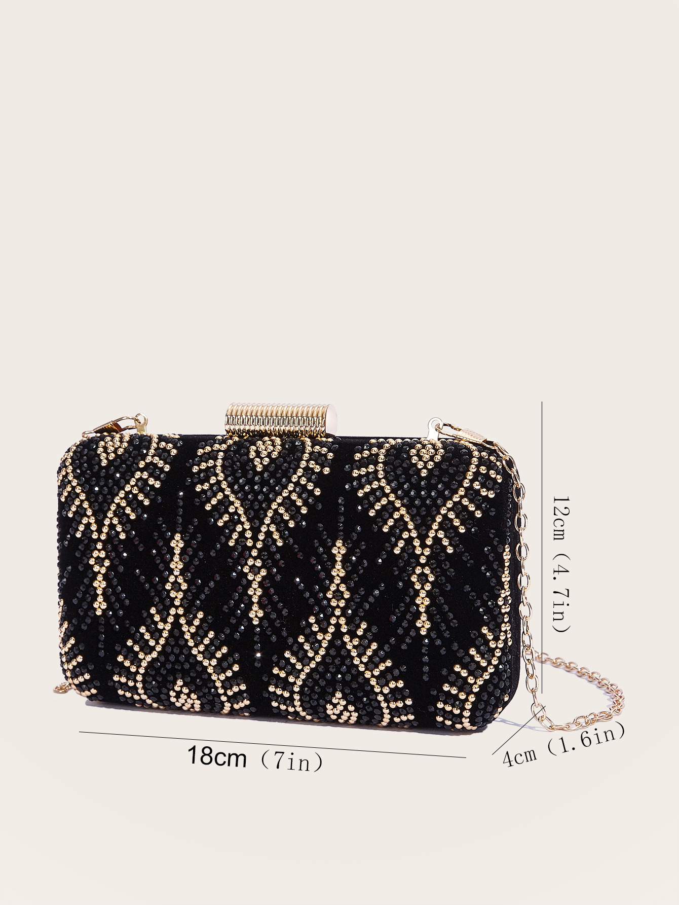 Glitzernde Damen Abendtasche Mit Strass - Elegante Clutch Tasche_voghion.com